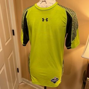 Authentic NFL Combine Under Armour Performance Shirt in Lime Green/black. M